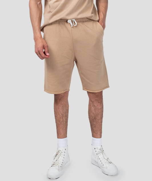 jersey shorts in beige