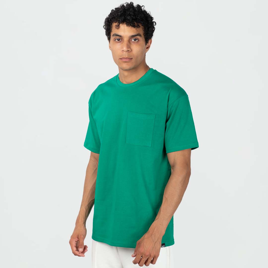 relaxed pocket t-shirt in green