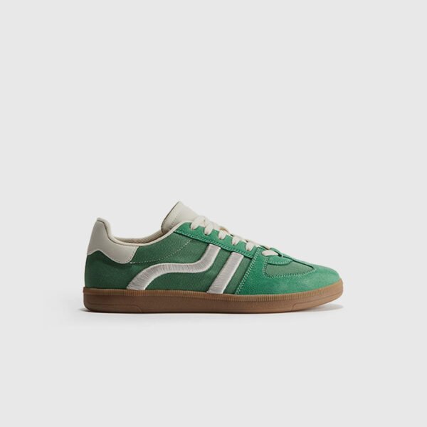 Green sneakers