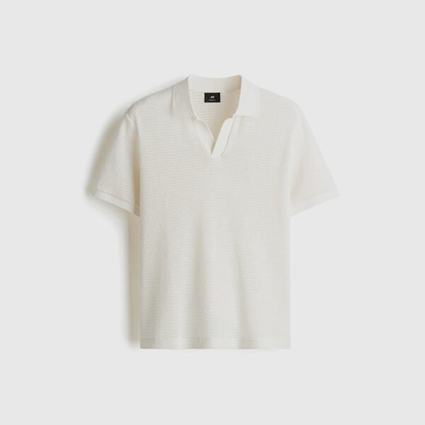 Regular Fit Hole-knit polo shirt